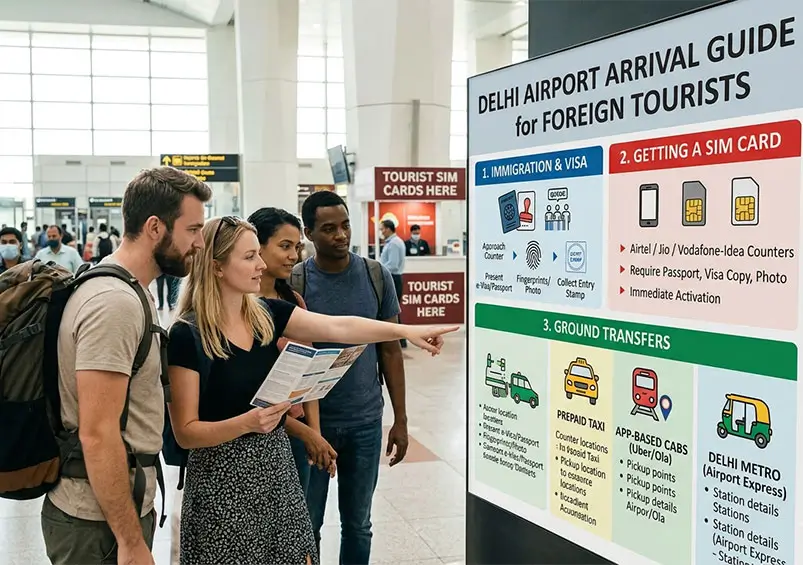 Delhi Airport Arrival Guide for Foreign Tourists